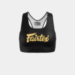 Fairtex SB1 Classic Black & Gold Sports Bra