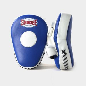Sandee Blue & White Curved Focus Mitts